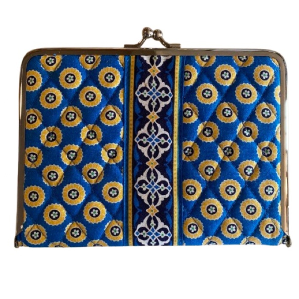 Vera Bradley Photo Album Hugs-n-Kisses Riviera Blue Yellow Paisley 4 X 6 Retired